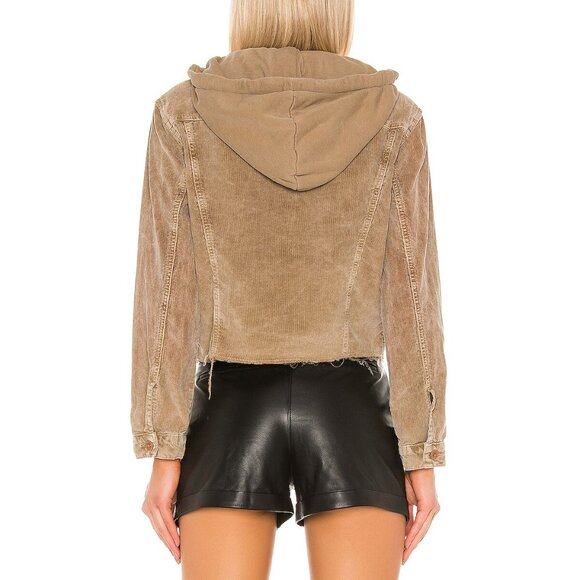 NSF "Rusty" Crop Hooded Corduroy Jacket in "Copper", size Small - Picture 13 of 16